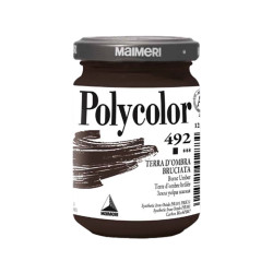 Acrylic paint Polycolor - Maimeri - 492, Burnt Umber, 140 ml