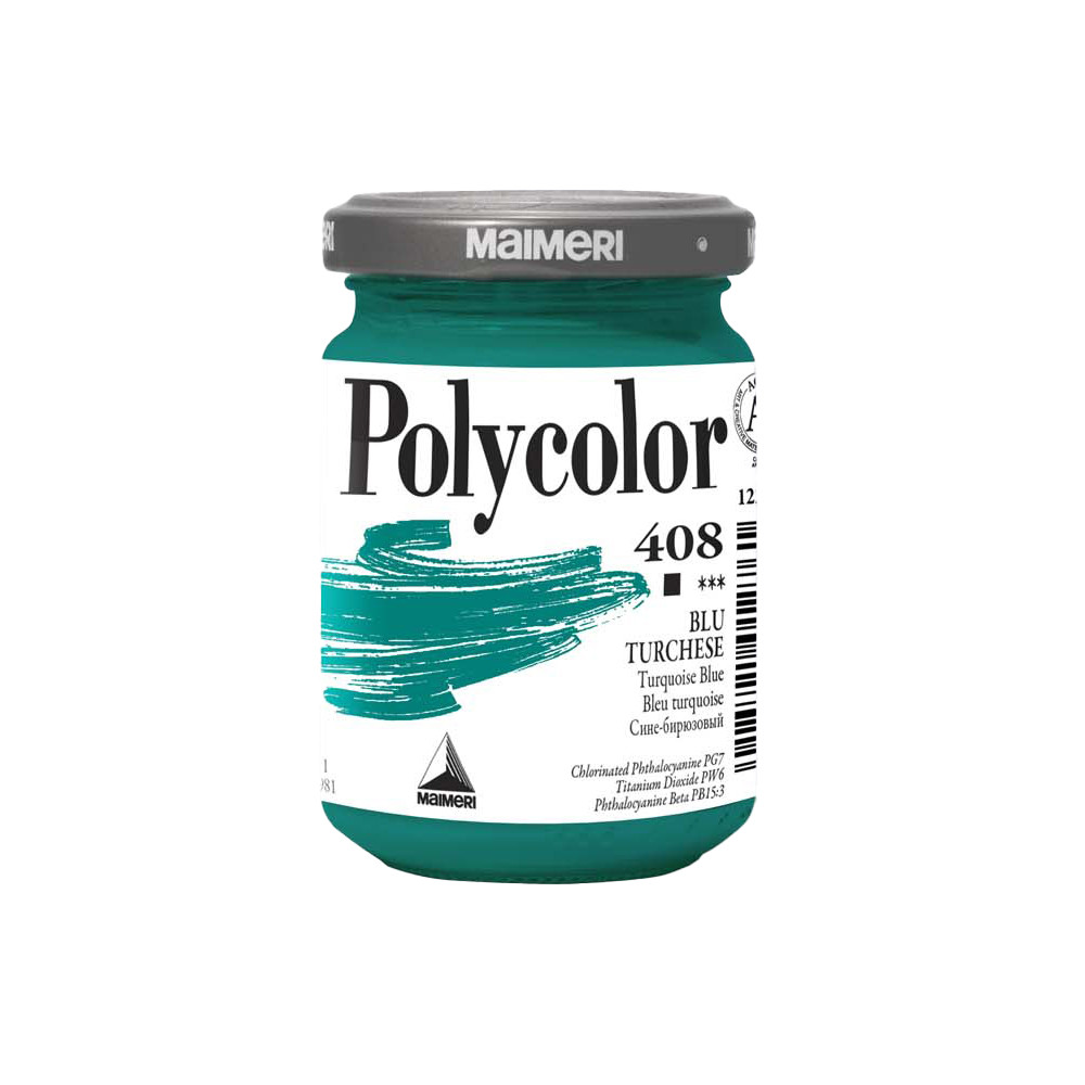 Farba akrylowa Polycolor - Maimeri - 408, Turquoise Blue, 140 ml