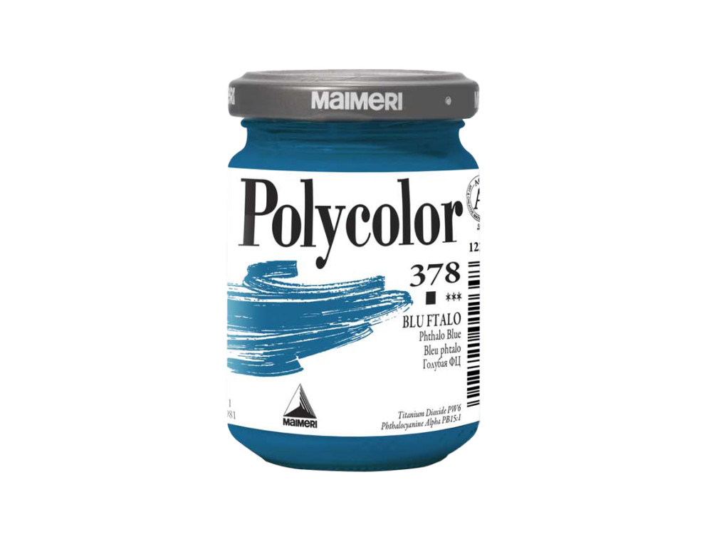 Acrylic paint Polycolor - Maimeri - 378, Phthalo Blue, 140 ml