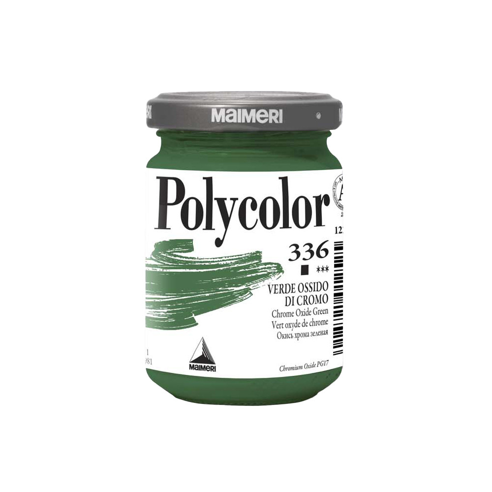 Acrylic paint Polycolor - Maimeri - 336, Chrome Oxide Green, 140 ml