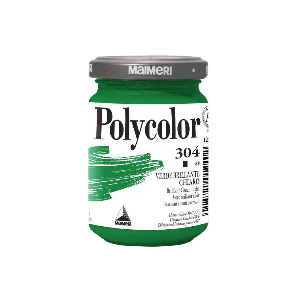 Farba akrylowa Polycolor - Maimeri - 304, Bright Green Light, 140 ml