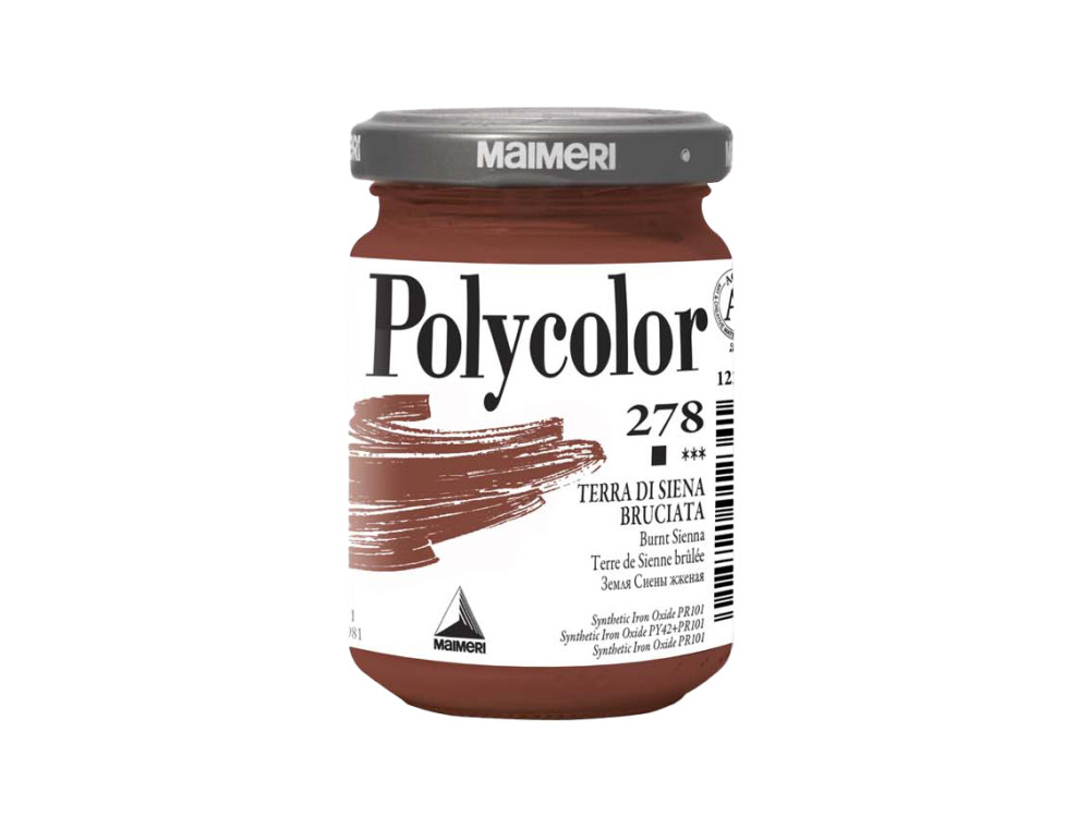 Acrylic paint Polycolor - Maimeri - 278, Burnt Sienna, 140 ml