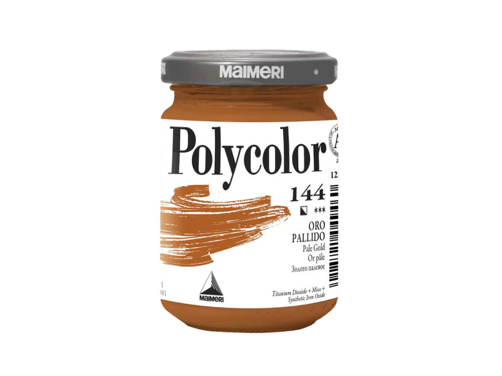 Acrylic paint Polycolor - Maimeri - 144, Pale Gold, 140 ml