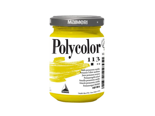 Farba akrylowa Polycolor - Maimeri - 113, Permanent Yellow Medium, 140 ml