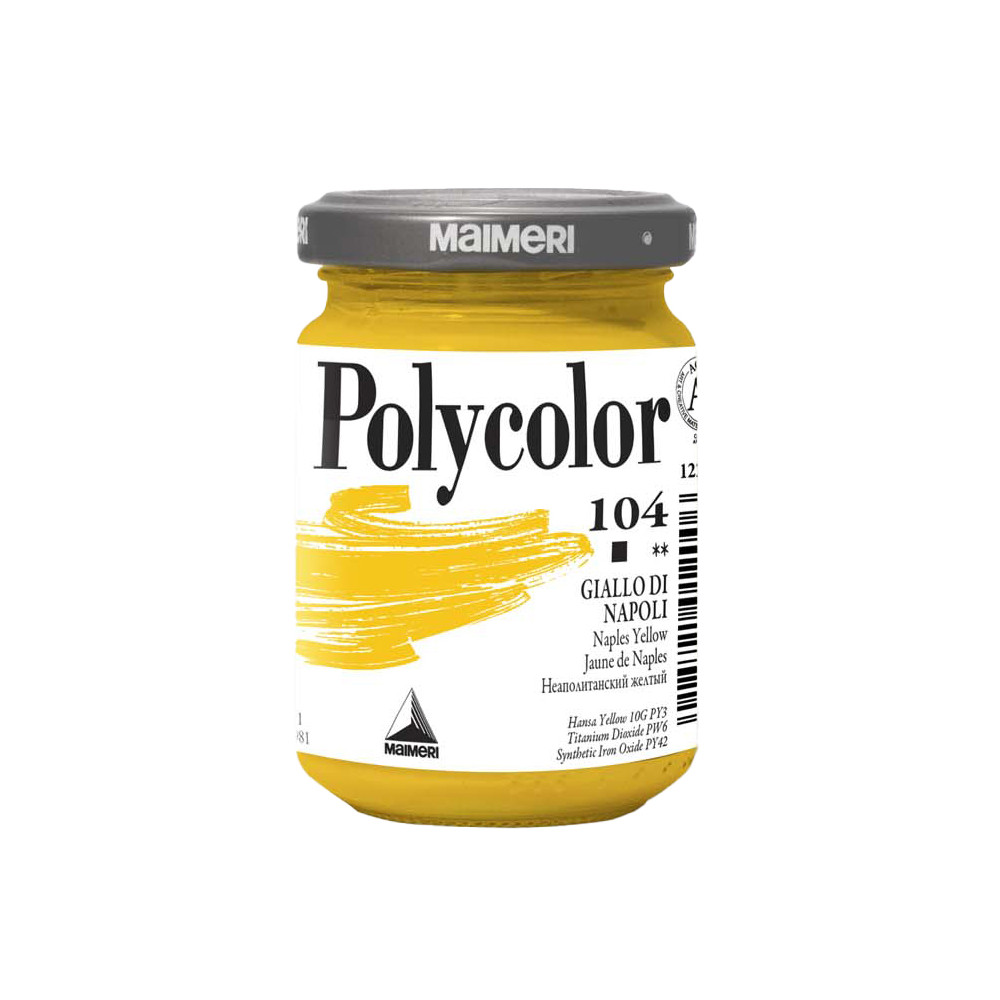 Acrylic paint Polycolor - Maimeri - 104, Naples Yellow, 140 ml
