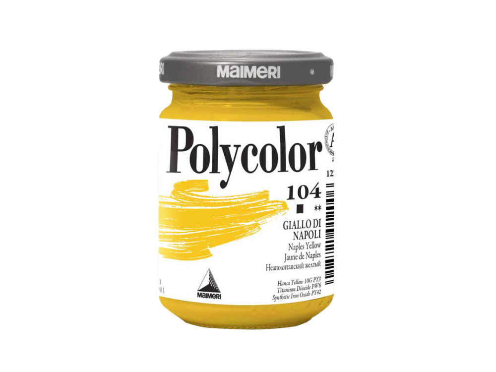 Farba akrylowa Polycolor - Maimeri - 104, Naples Yellow, 140 ml