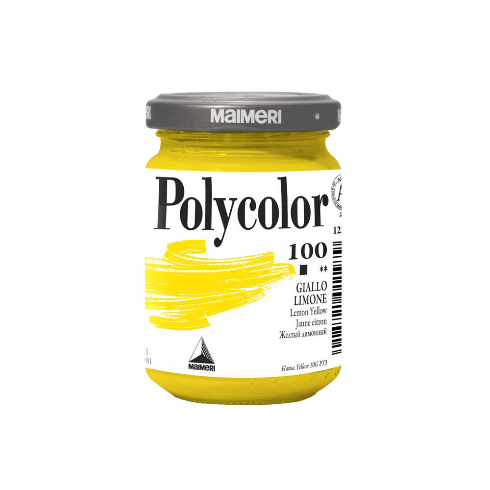 Acrylic paint Polycolor - Maimeri - 100, Lemon Yellow, 140 ml