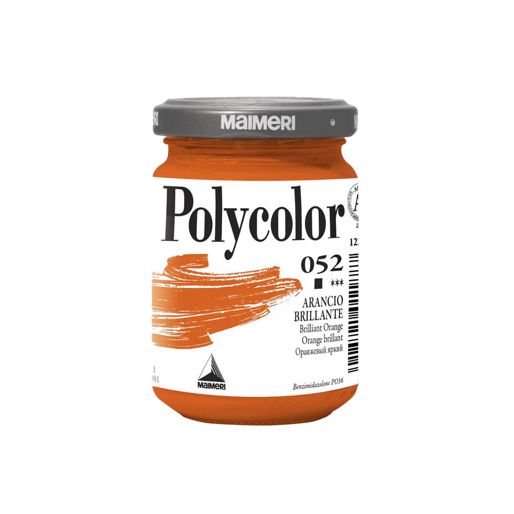 Acrylic paint Polycolor - Maimeri - 052, Brilliant Orange, 140 ml