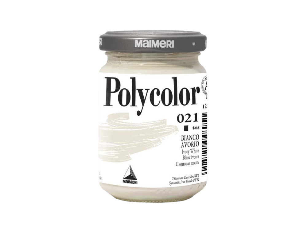 Acrylic paint Polycolor - Maimeri - 021, Ivory White, 140 ml