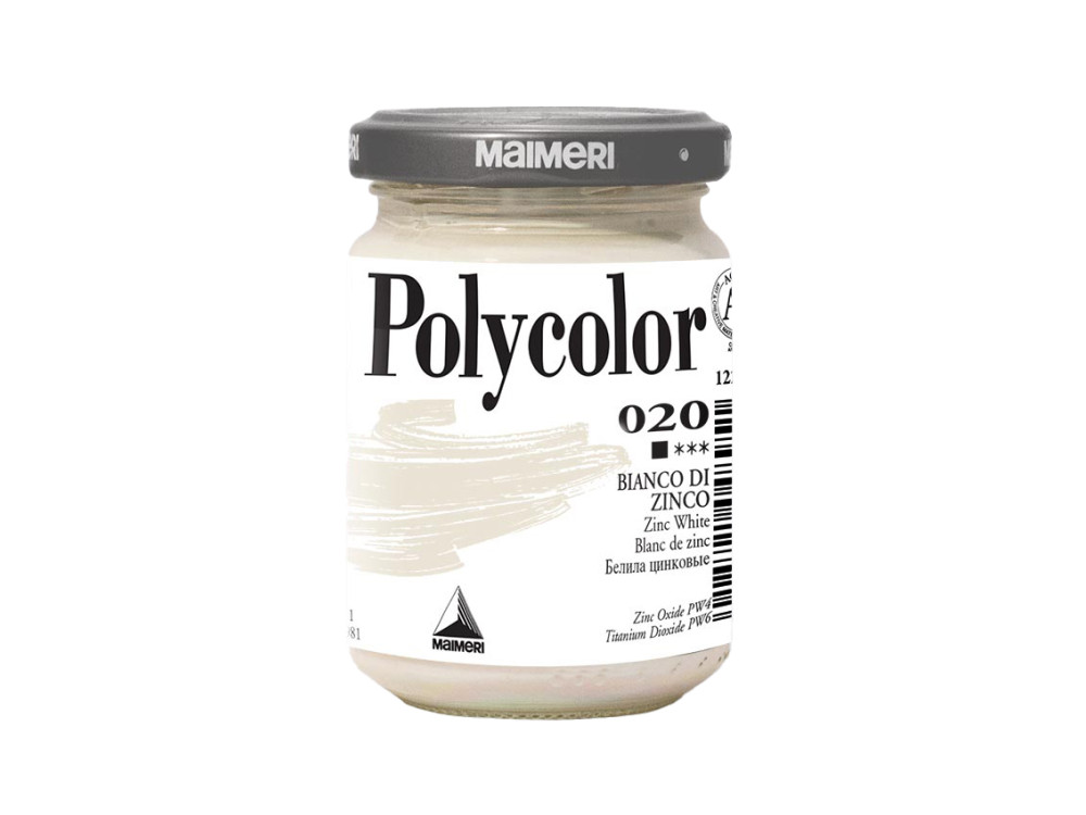 Acrylic paint Polycolor - Maimeri - 020, Zinc White, 140 ml