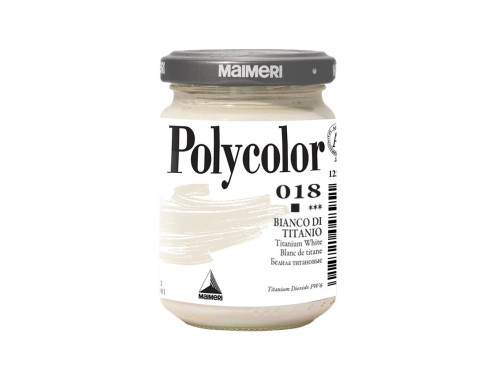 Acrylic paint Polycolor - Maimeri - 018, Titanium White, 140 ml