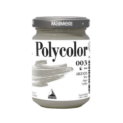Acrylic paint Polycolor - Maimeri - 003, Silver, 140 ml