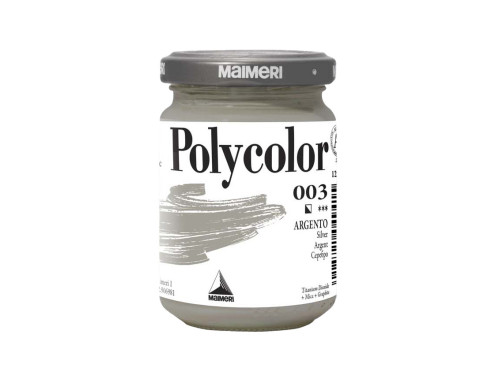 Acrylic paint Polycolor - Maimeri - 003, Silver, 140 ml