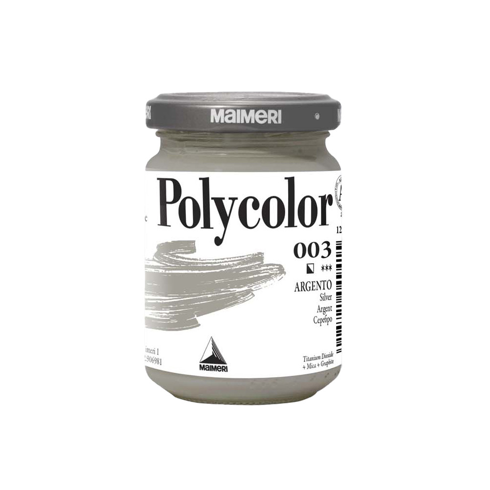 Farba akrylowa Polycolor - Maimeri - 003, Silver, 140 ml