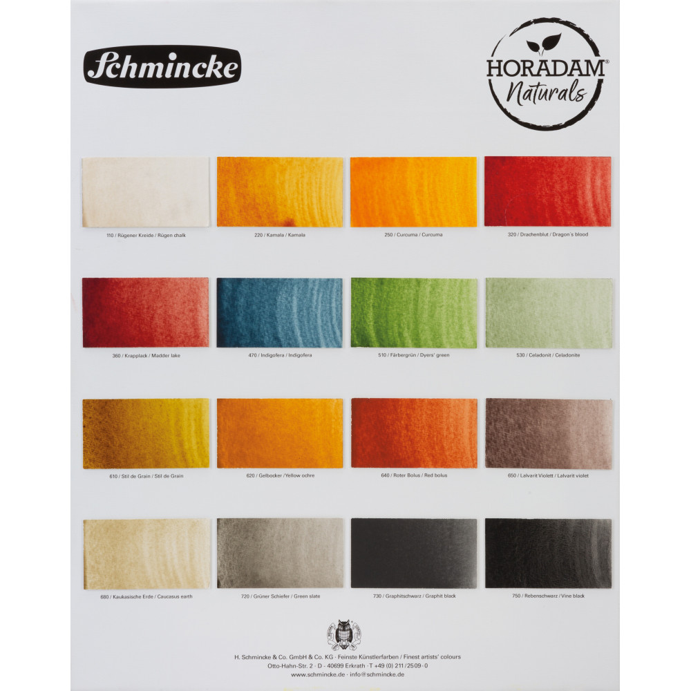 Zestaw akwareli Horadam Naturals Mineral Pigments - Schmincke - 5 kolorów x 15 ml