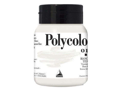 Farba akrylowa Polycolor - Maimeri - 018, Titanium White, 500 ml