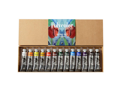 Set of Polycolor Acrylic paints - Maimeri - 13 x 20 ml