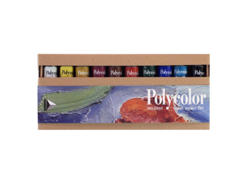 Set of Polycolor acrylic paints - Maimeri - 10 x 20 ml
