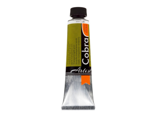Farba olejna Cobra Artist - Cobra - 281, Transparent Yellow Green, 40 ml