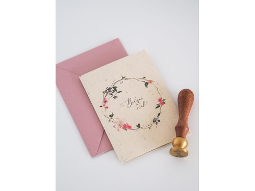 Wedding invitations A6 - Paperwords - Pink Wreath, 5 pcs.