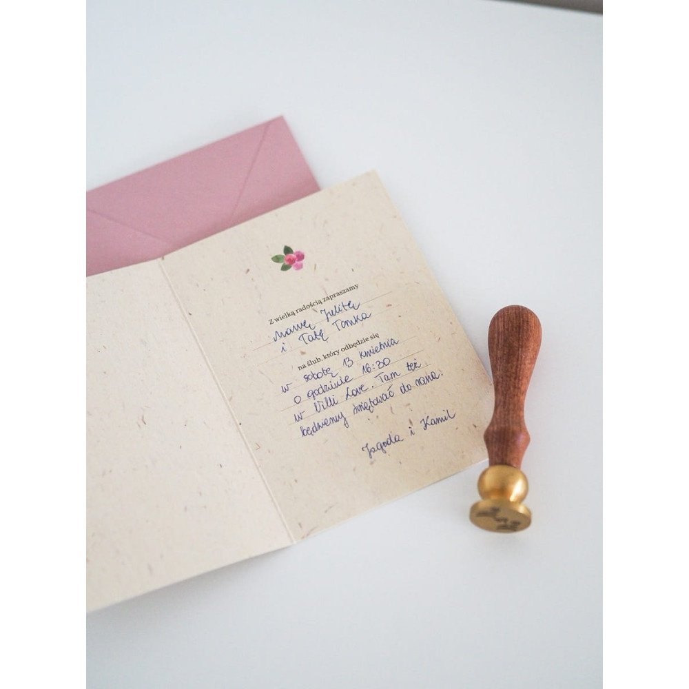 Wedding invitations A6 - Paperwords - Pink Wreath, 5 pcs.