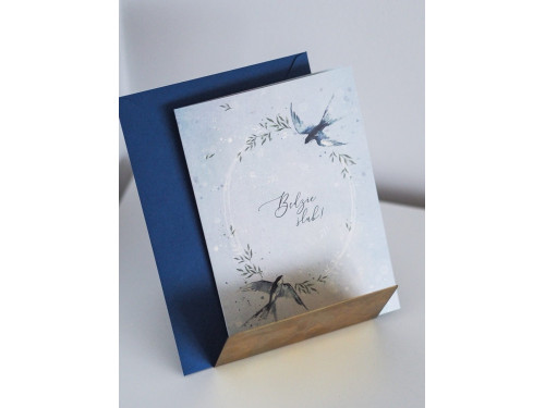 Wedding invitations A6 - Paperwords - Swallows, 5 pcs.
