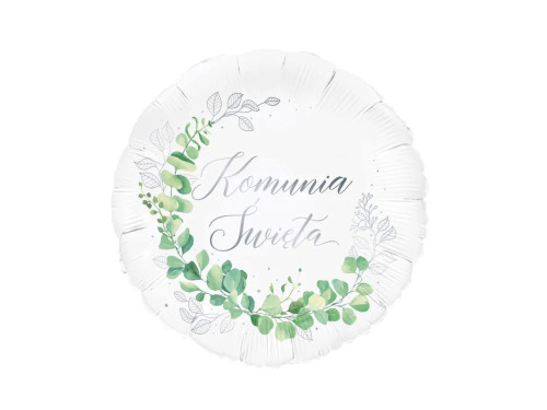 Foil balloon for Holly Communion, Eucalyptus - 45 cm