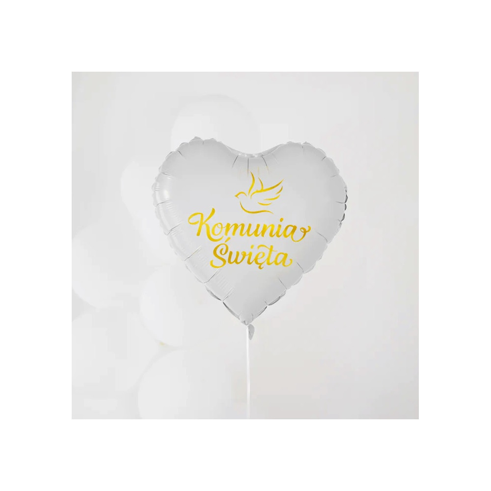 Foil balloon for Holly Communion, Heart - 45 cm