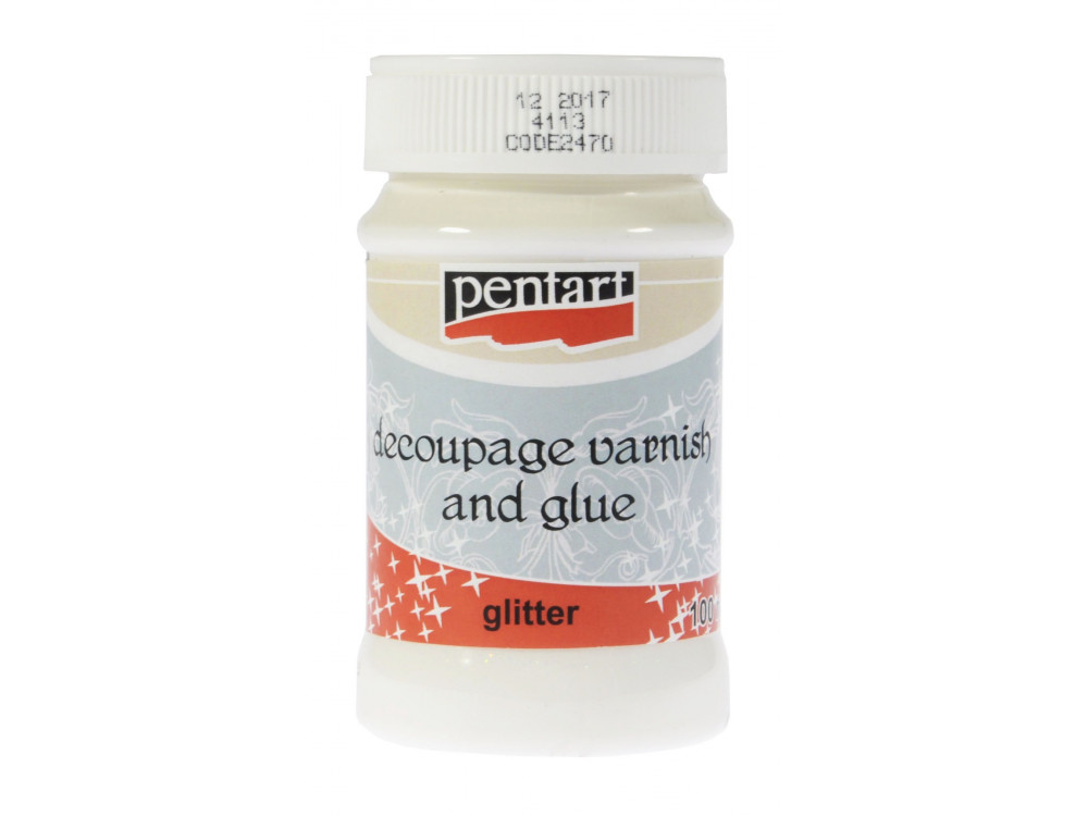 Decoupage glitter varnish and glue - Pentart - 100 ml