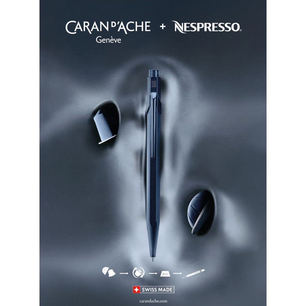 Ekologiczny długopis 849 Nespresso - Caran d'Ache - ciemnoniebieski