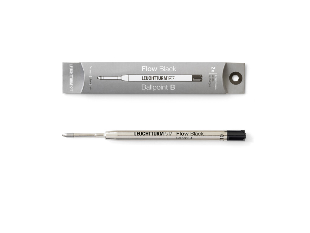 Refills for Drehgriffel Nr.1 pen - Leuchtturm1917 - Black, B, 2 pcs.
