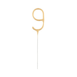 Sparklers Number 9 - gold, 17 cm