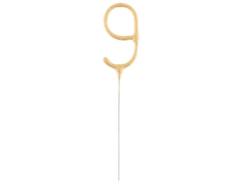 Sparklers Number 9 - gold, 17 cm