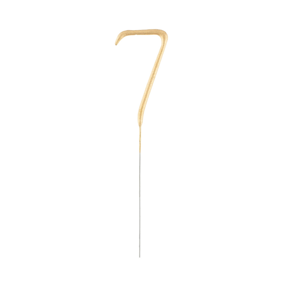 Sparklers Number 7 - gold, 17 cm