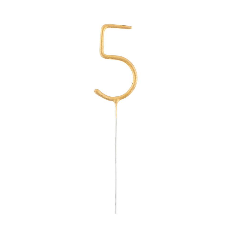Sparklers Number 5 - gold, 17 cm