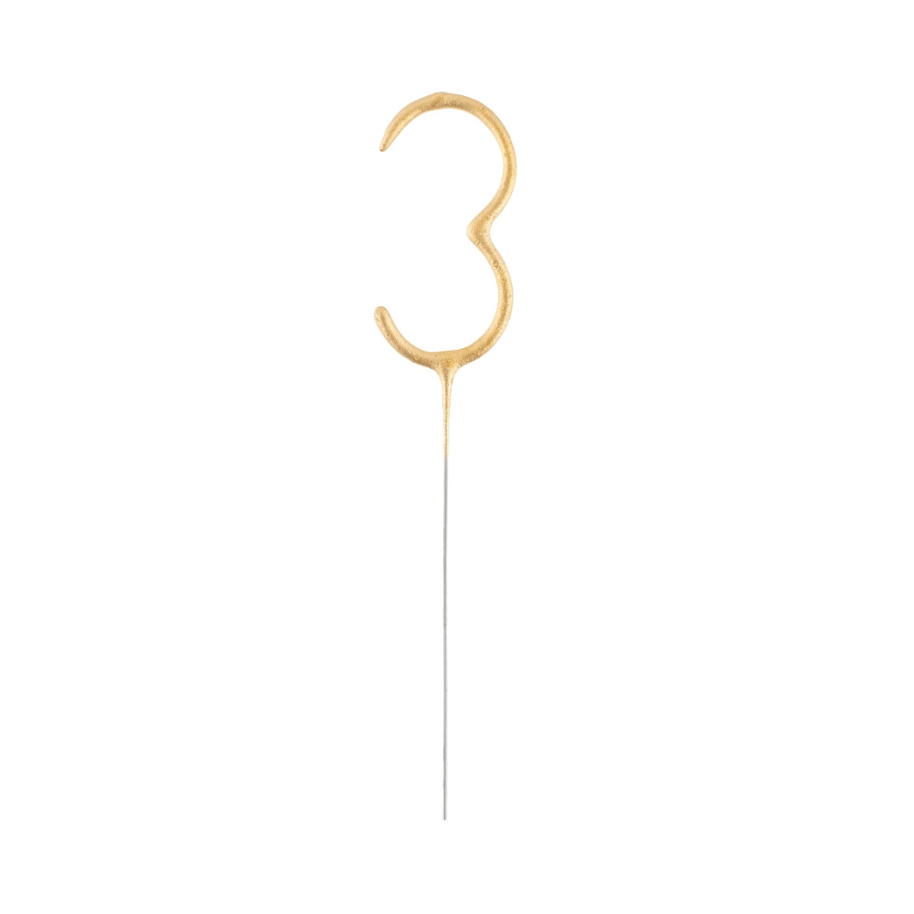 Sparklers Number 3 - gold, 17 cm