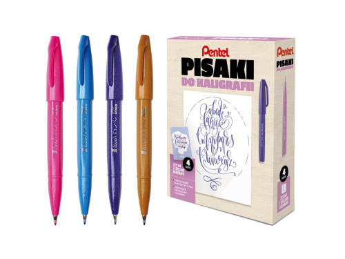 Kurs letteringu, zestaw do kaligrafii - Pentel - PSVY