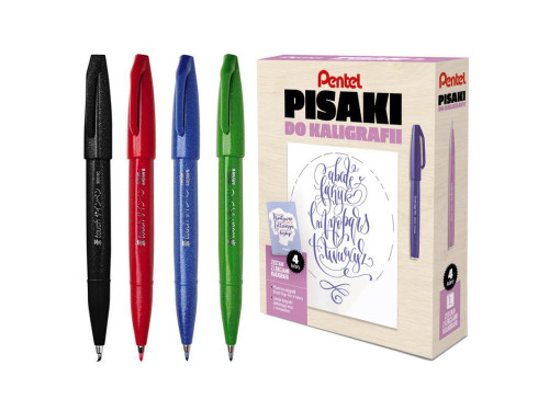 Kurs letteringu, zestaw do kaligrafii - Pentel - ABCD