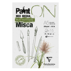 Blok Paint'ON Mix Media Misca - Clairefontaine - A5, 250g, 15 ark.