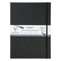Layout sketchbook - Clairefontaine - smooth, A4, 220g, 25 sheets