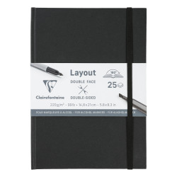 Leyout sketchbook - Clairefontaine - smooth, A5, 220g, 25 sheets