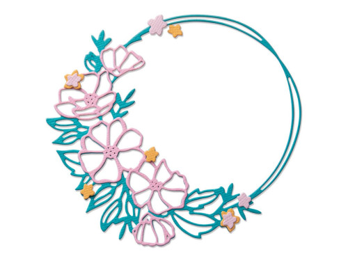 Set of Thinlits cutting dies - Sizzix - Floral Round by Lisa Jones, 7 pcs.