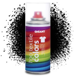 Textile spray paint H20 Textile Colors - Ghiant - black, 150 ml