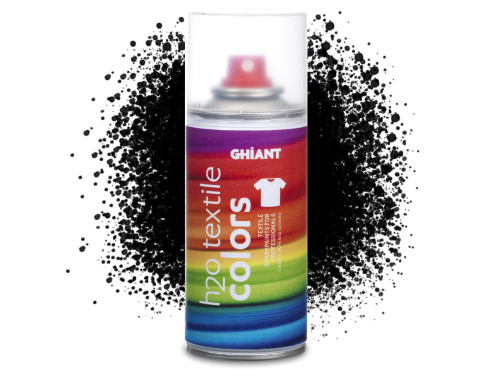 Textile spray paint H20 Textile Colors - Ghiant - black, 150 ml