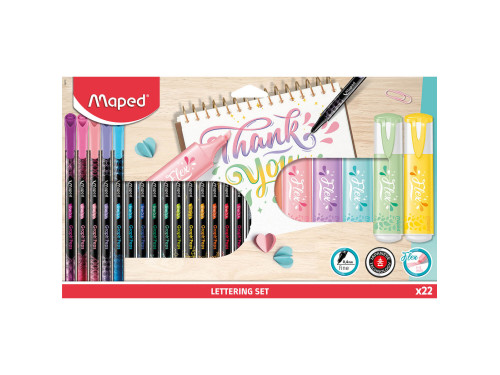 Lettering set - Maped - 22 elements