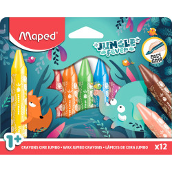 Set of Jumbo Jungle Fever wax pencils - Maped - 12 pcs.