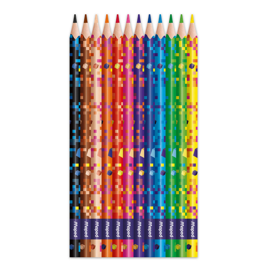 Zestaw kredek ołówkowych Pixel - Maped - 12 kolorów