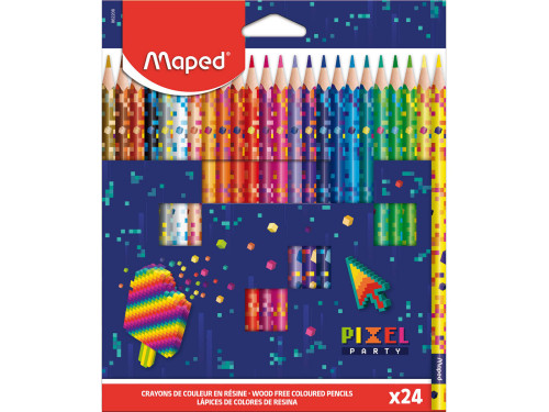 Zestaw kredek ołówkowych Pixel - Maped - 24 kolory