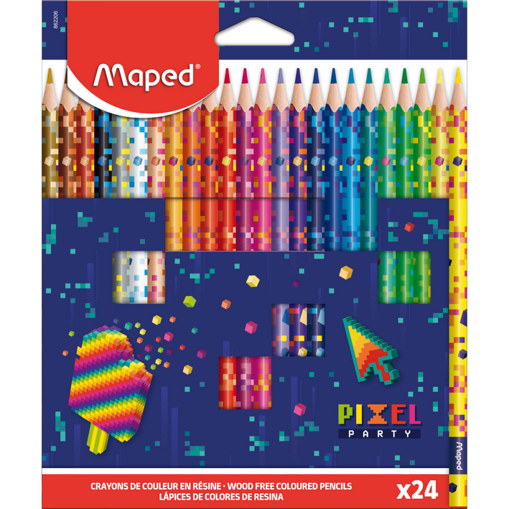 Set of Pixel colored pencils - Maped - 24 pcs.