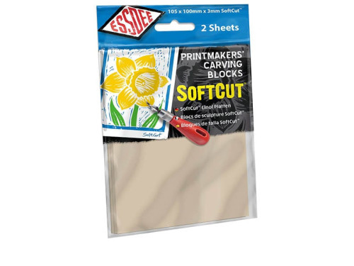 Printmakers Craving Blocks SoftCut - Essdee - rubber, 105 x 100 x 3 mm, 2 pcs